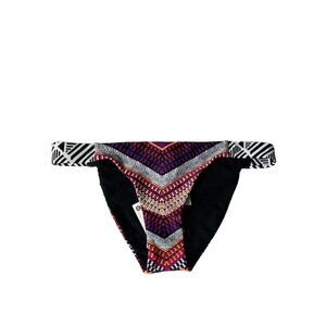Roxy Bikini Bottoms Sz M Multicolor Aztec Stripe Print Bikini Swim Bottoms Beach
